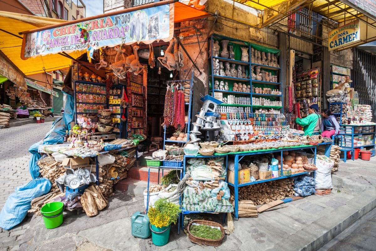 negozio del mercato delle streghe di la paz